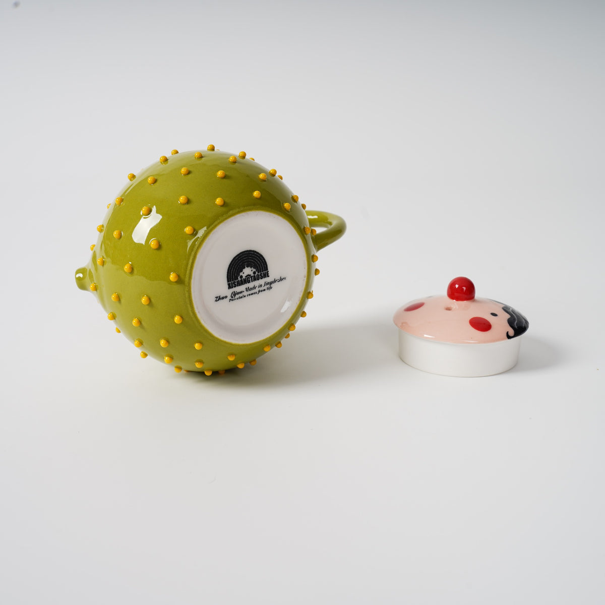 Spiky Face Ceramic Teapot base maker mark