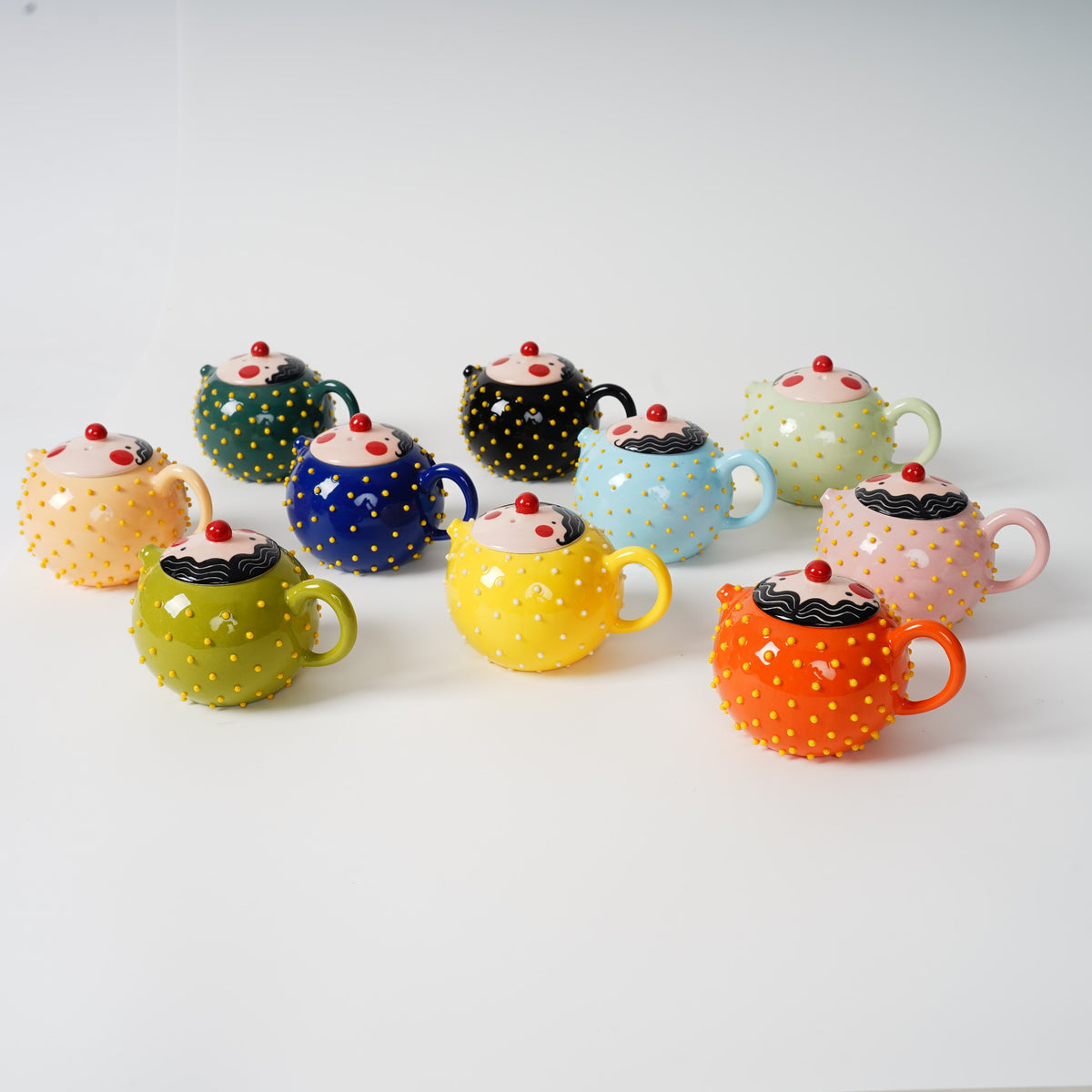 Spiky Face Ceramic Teapot product photo