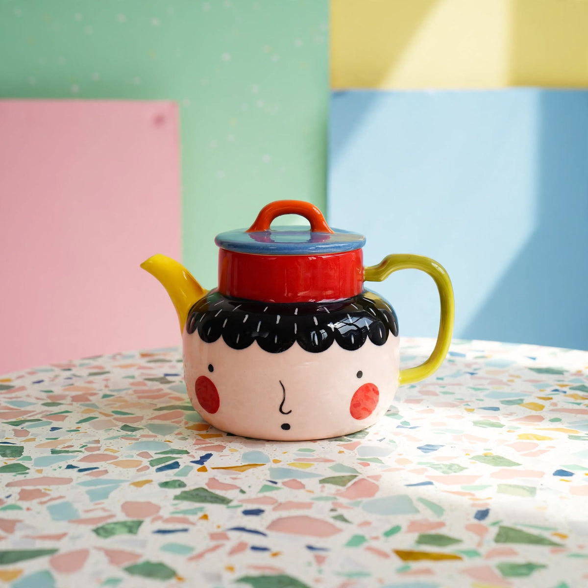 Two-Faced Ceramic Teapot lifestyle view